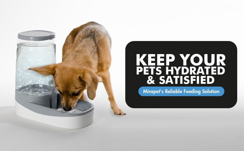 Miniatura 2 de Cuenco de agua por gravedad de 3.8 L - Dispensador automático de agua para mascotas para perros y gatos