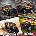 JOYBLI Dinosaur-Shaped Off-Road Vehicle Remote Control Cool Off-Road Vehicle Truck, 2.4GHz RC Car with LED Lights, 1:20Scale, RC Truck, Remote Control car from a Long Distance.Gifts for Boys (Brown)