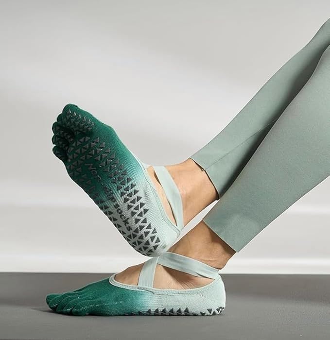 Non-Slip Yoga Socks for Women, 5-Toe Design