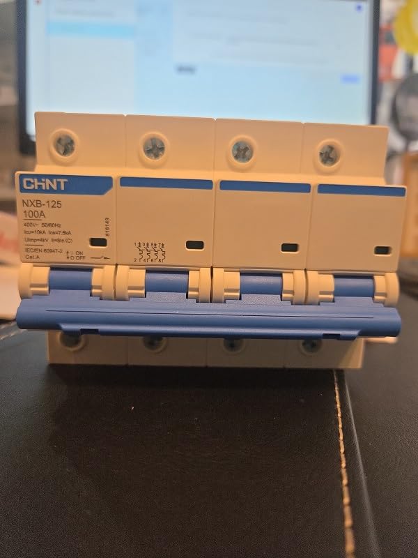CHINT NXB-125 Magnetotérmico 4P 100A Curva C 10kA Interruptor Automático Modular IEC 60947-2 Ref. 816149