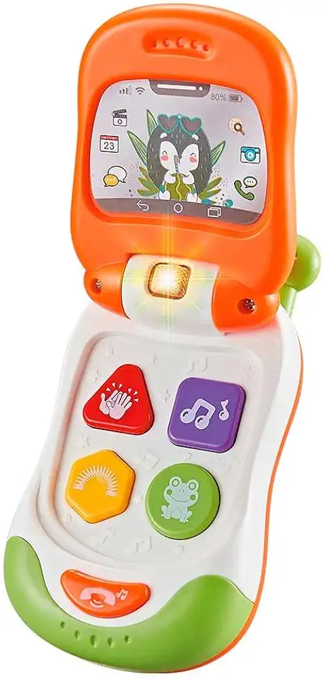 DM Toys Telefone Celular Flip com Luz e Música