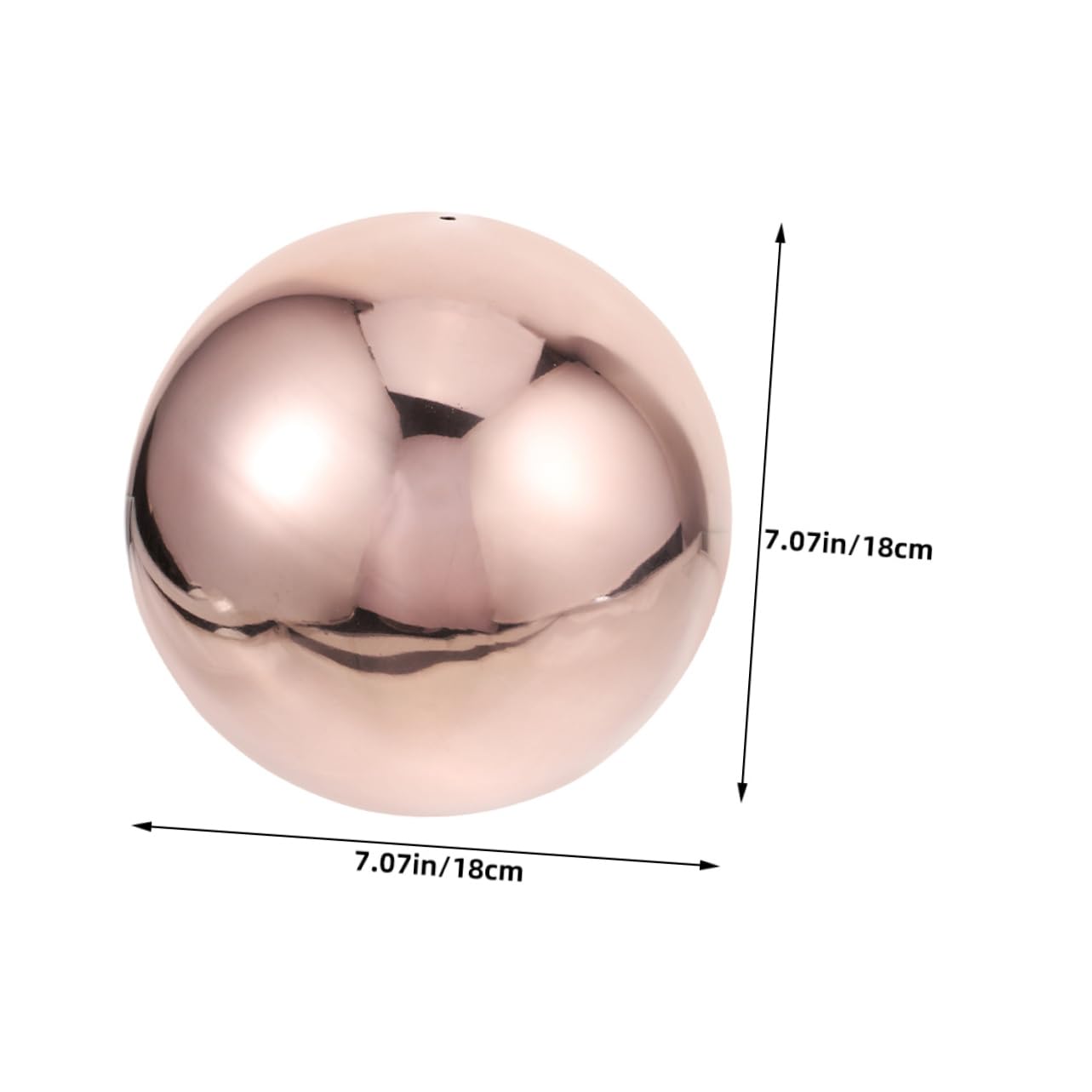 Hemobllo Sfera Decorativa da Giardino in Acciaio Inox 304 Rosa Oro
