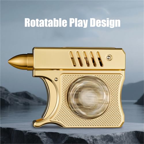 Encendedor metálico recargable con diseño retro bala miniatura 4