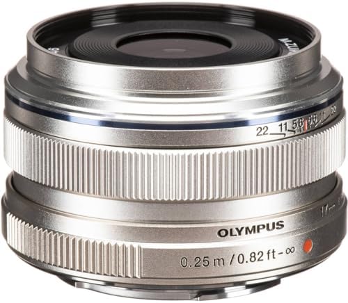 OM SYSTEM OLYMPUS M.Zuiko Digital 17mm F1.8 Silver For Micro Four Thirds System Camera, Compact Design, Beautiful Bokeh, Bright
