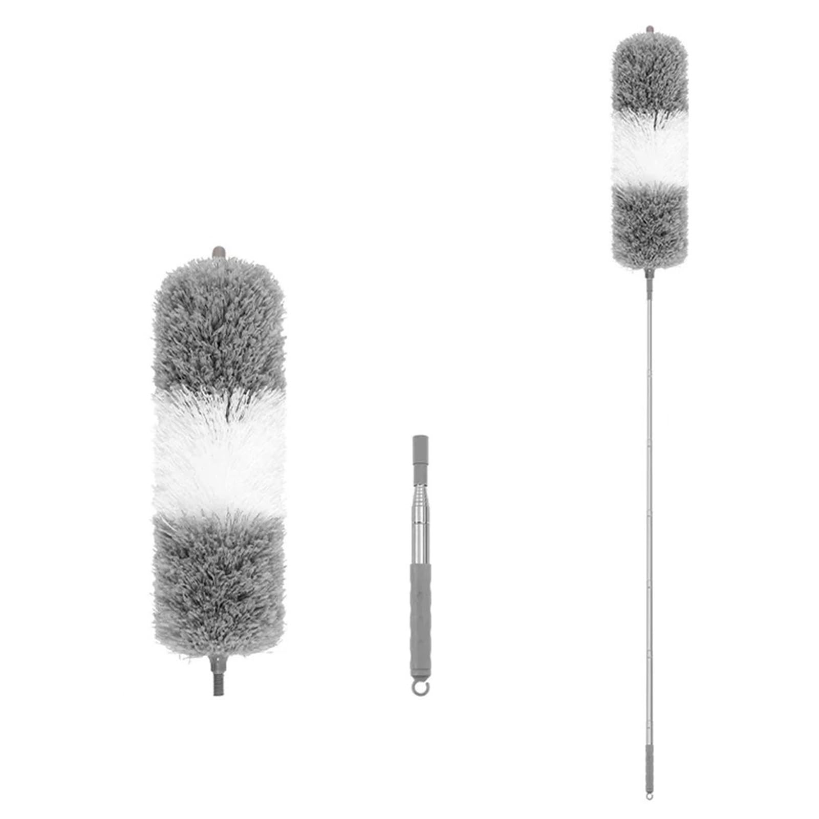 Cleaning Duster 140/250/280cm Telescopic Extended Long Crevice Spider Web Microfiber Brushes Bendable Household(1.4m setA)