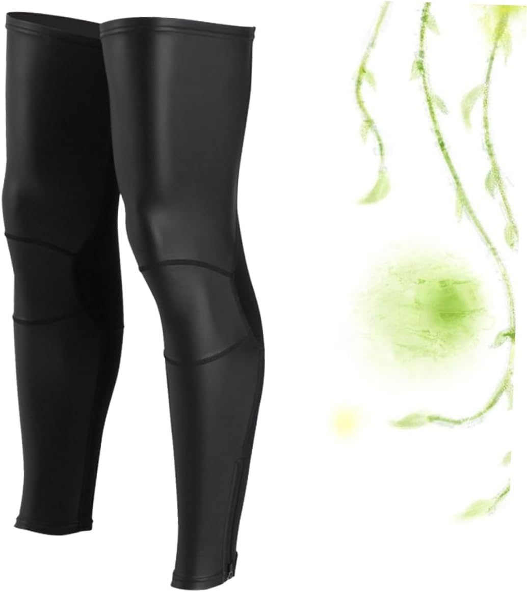 1Pair Lengthened Compression Leg Sleeves Xl Breathable Leg Protector for Running and Cycling Black Ankle Socks Cover for Sports Knee Brace for Outdoor Activities