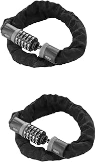 Toddmomy 2pcs Bicycle Chain Lock Digit Bike Lock Cycling Lock self Coiling Scooter Bicycle Lock Coiled Bike Lock resettable Bike Lock Bike Security Cable Motorcycle Cable Lock Nylon