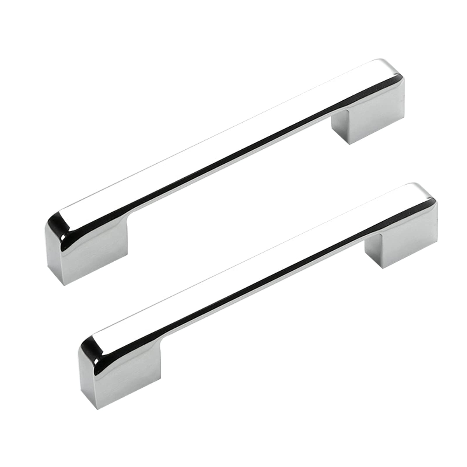 Niusabou One Color Bow Pulls Door Handles, Cabinet Handles 2 Pack Bright Silver Zincy Bow Door Pulls Multiple Sizes(Hole Distance 96Mm)
