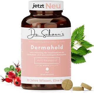 Dermaheld Fellpflege Hund zur Unterstützung optimaler Hautfunktion mit Omega 3 Hund Biotin, Zink für Hunde bei Juckreiz bei Dermatose und übermäßigem Haarausfall, Scratch Less 250 Stück