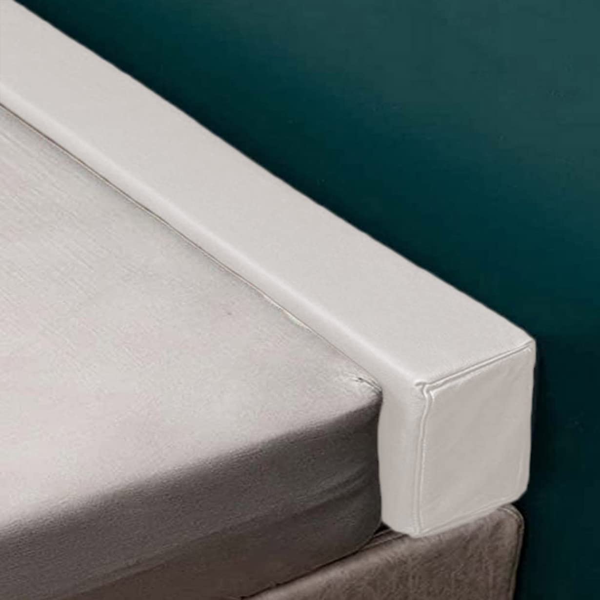 Bett Lückenfüller 5x10x200cm - Kopfteilkissen Wasserdicht Blau