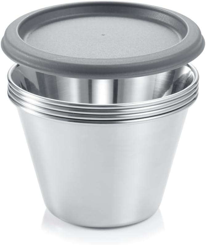 Tescoma GrandCHEF professional Panna Cotta mold, stainless steel, set of 4 cups with lid