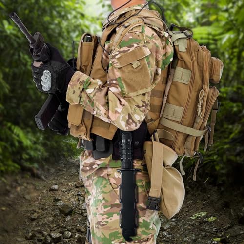 WinnerWhy 2 facas de treinamento de borracha com bainha de plástico falso, lâmina fixa flexível e ma