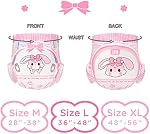 Littleforbig Adult Printed Diaper 2 Pieces Sample Pack - Baby Usagi (Medium 28"-38")