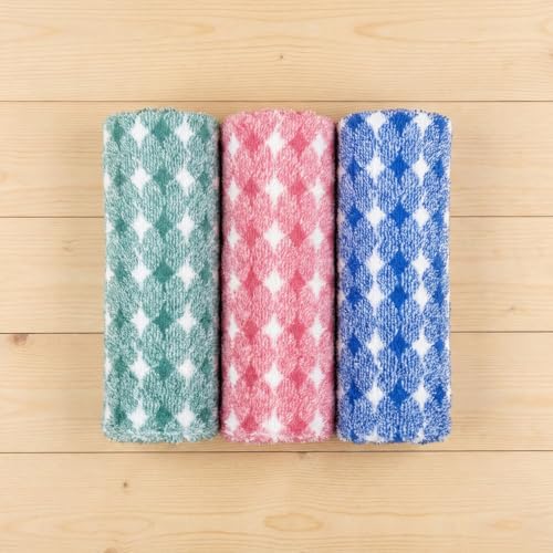 Image of QURIPE 10 Pack Kitchen Cloth Dish Towels, Microfiber Cleaning Cloth Double-Sided Dish Drying Towel Reusable for House Furniture Table Kitchen Dish Window Glasses (Abstract)