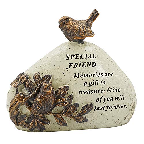 Angraves Special Friend Robin Bird Memorial Graveside Stone Plaque Ornament