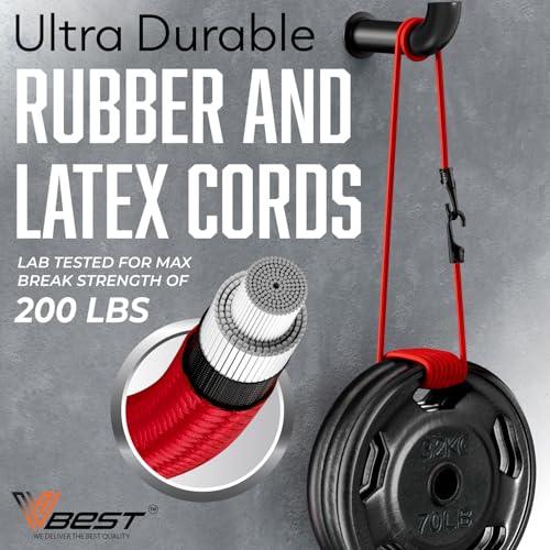 Image of Bungee Cords Heavy Duty Outdoor with Hooks - 30Pc Assorted Sizes Set | Color Coded Rubber Bungy Set Short to Long Sizes, 4 Tarp Clips - Strong Bungie Straps - UV & Weather Resistant 200lb Strength