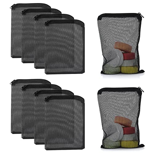 Cobee Lot de 10 sacs filtrants pour aquarium avec fermeture éclair - Sacs réutilisables pour charbon actif et biosphères - Noir