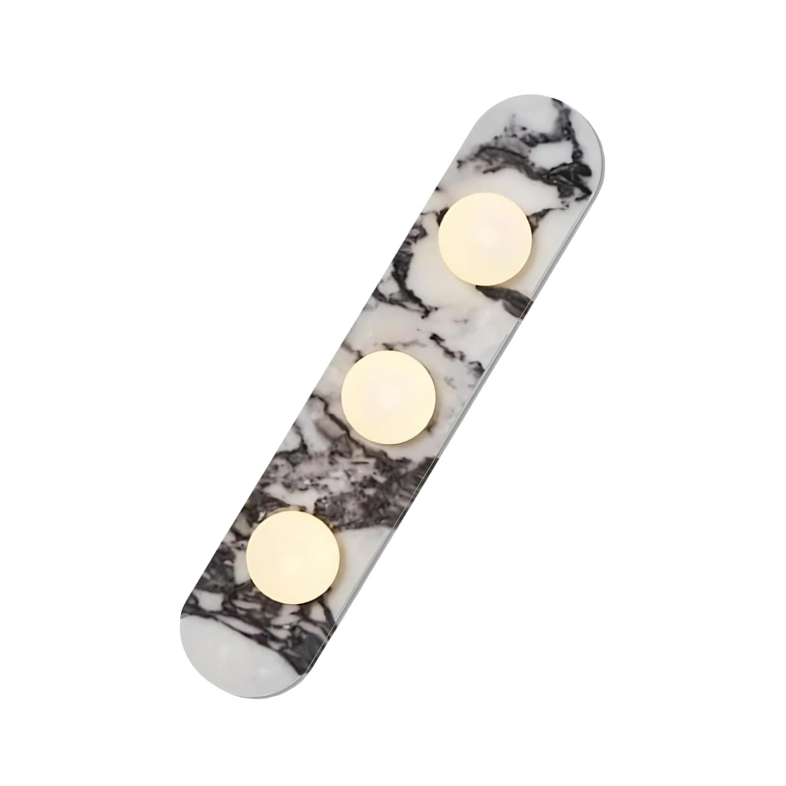 Kaeltsyn Iron Wall Light Modern Aesthetic Gentle Illuminations for Bedroom Living Space Long Lasting Metal Structure Decorative Marble Sconce