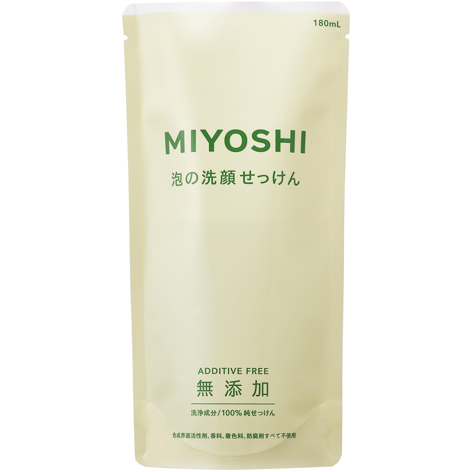 ミヨシ 無添加泡の洗顔石けん リフィル 180ml ミヨシ 無添加泡の洗顔石けん リフィル 180ml