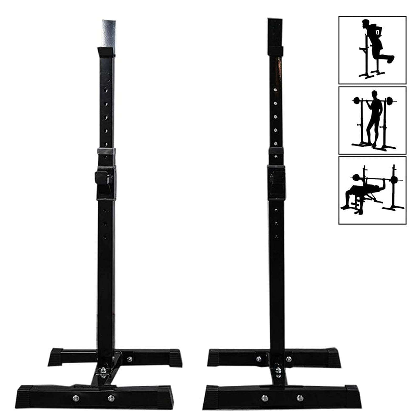 Support à squats en acier robuste pour musculation à domicile