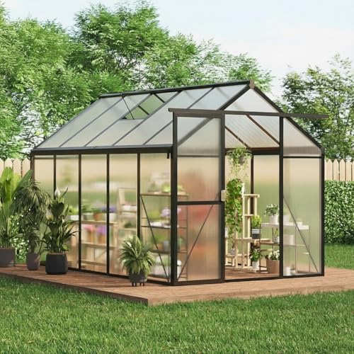 6x10 FT Greenhouse, Easy Assembly Aluminum...