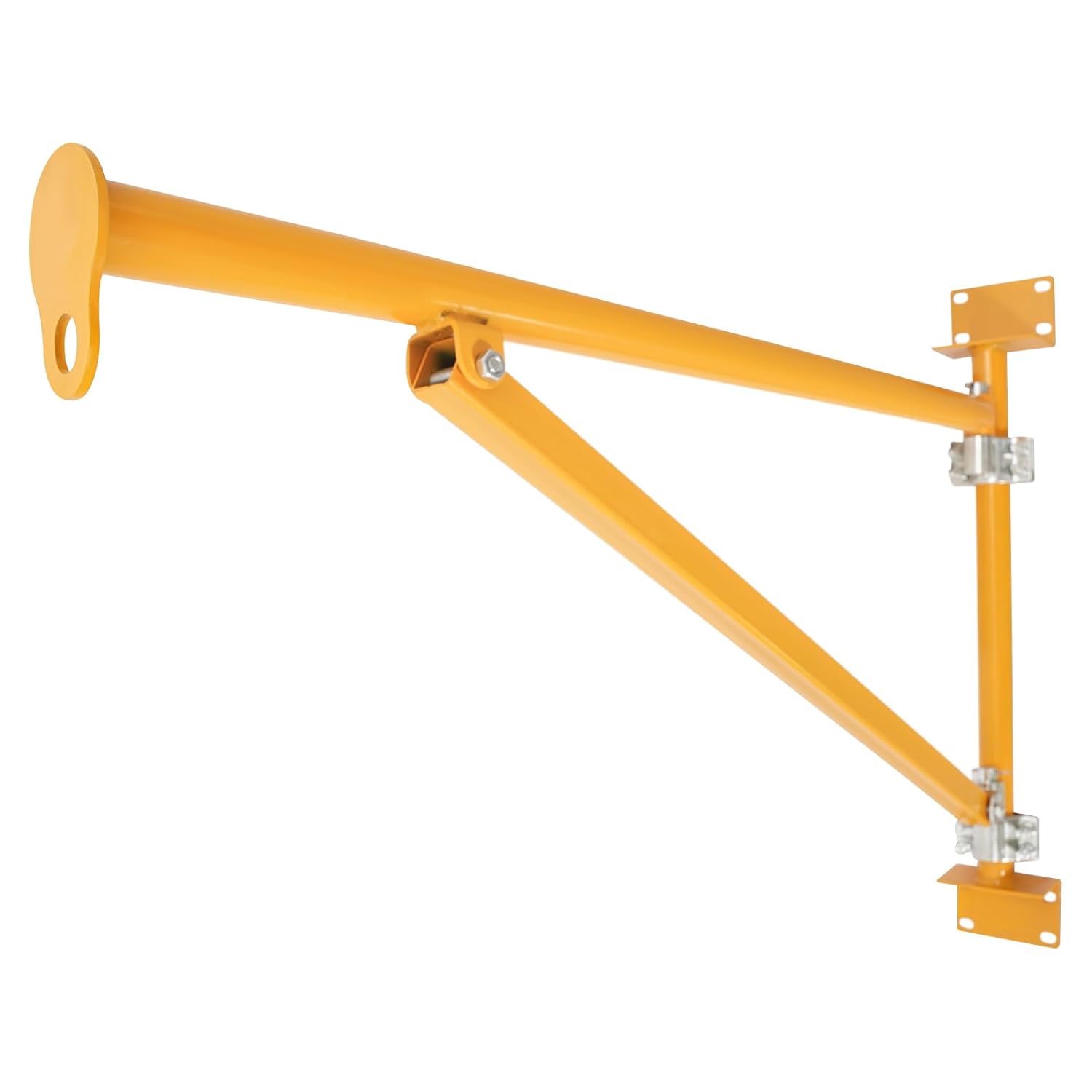 Wall Mount Jib Crane, Alloy Steel Hoist Support Arm with 180° Swing, Heavy Duty Crane Swing Arm with Pole, 440 lbs Capacity, Orange