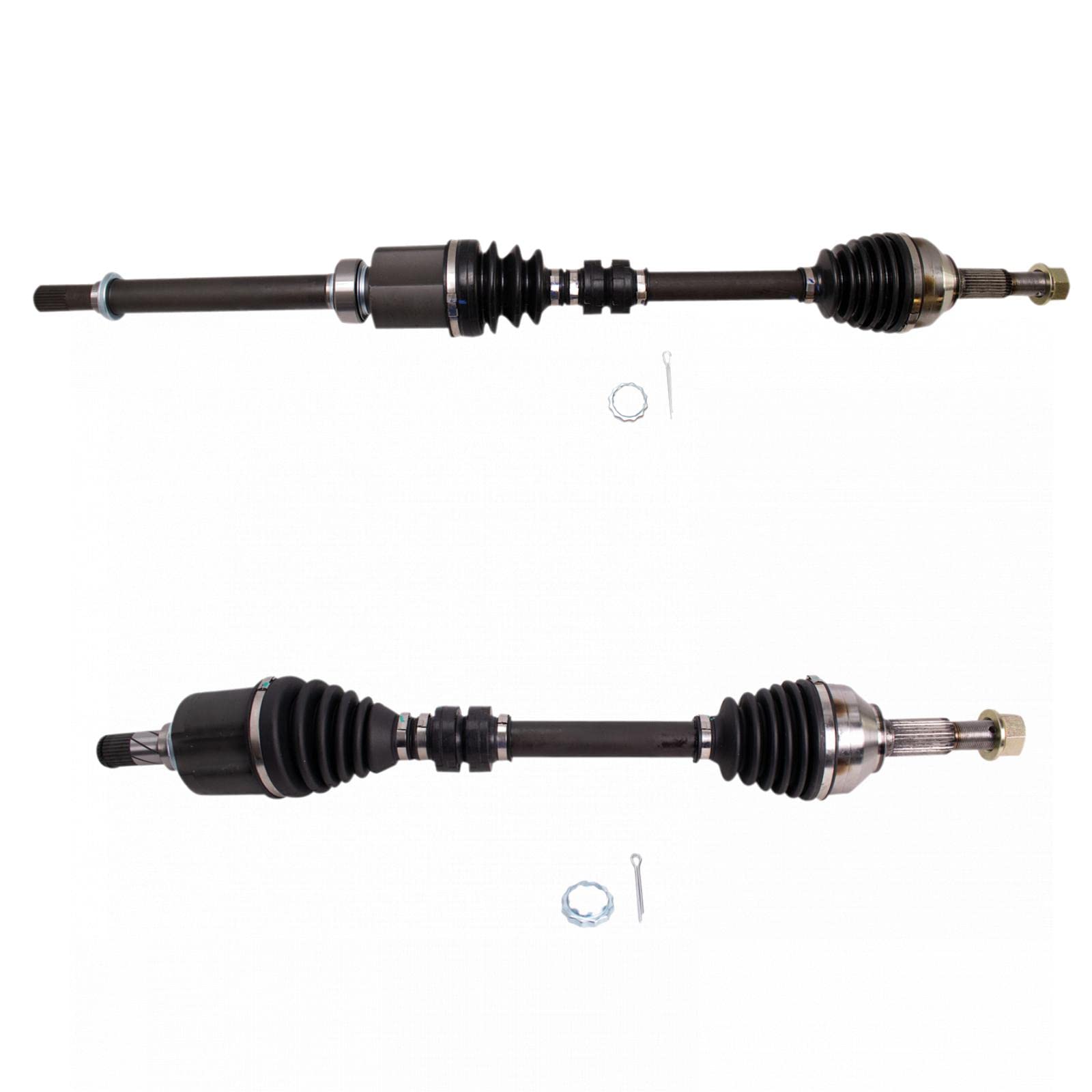 TRQ Front CV Axle Shaft Assembly LH Driver RH Passenger Pair 2pc Set for 2011-2017 Nissan Juke FWD