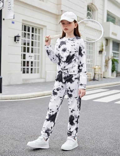 Arshiner Toddler Girl Clothes 2 Piece Outfits Fashion Twist Front Long Sleeve Sweatshirts and Sweatpants Sweatsuit Sets4