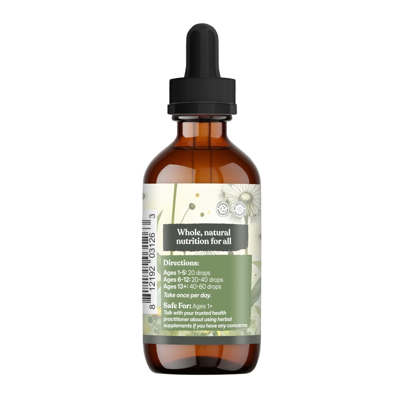 Earthley Wellness Nourish Me Naturally, Liquid Herbal Multivitamin for Whole Family Wellness, Bioavailable Plant-Based Nutrition, Herbs Like Nettle and Alfalfa Leaf, Trace Minerals Alcohol-Free (4oz) — Amazon image 3