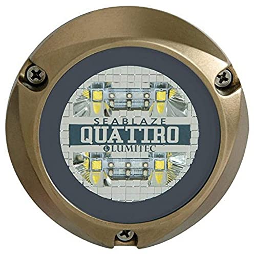 Lumitec Lighting 101511, LED Underwater Light, SeaBlaze Quattro Underwater Light, Dual Color...