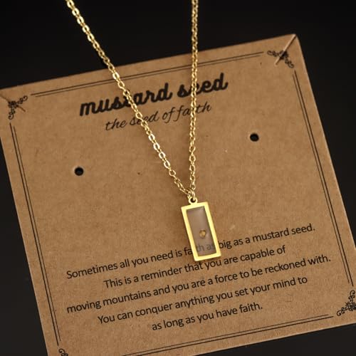 HUTIMY Mustard Seed Gifts for Women Faith Birthday Jewelry Christian Inspiration Mustard Seed Necklace2