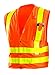 Occunomix LUX-SSLSDZ-OM Class 2 High Visibility Premium Solid/Mesh Gloss Vest, Medium, Orange
