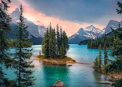 Ravensburger - Puzzle 1000 Piezas Canadá Lago Maligne | Puzzle Adultos | para Toda La Familia | 70x50 Cm | Rompecabezas Adultos | Regalo Navidad