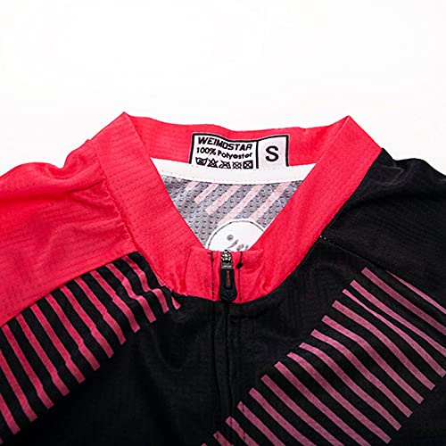 Weimostar Conjunto feminino de jérsei de ciclismo manga curta para bicicleta camisa 3D pad calças ju