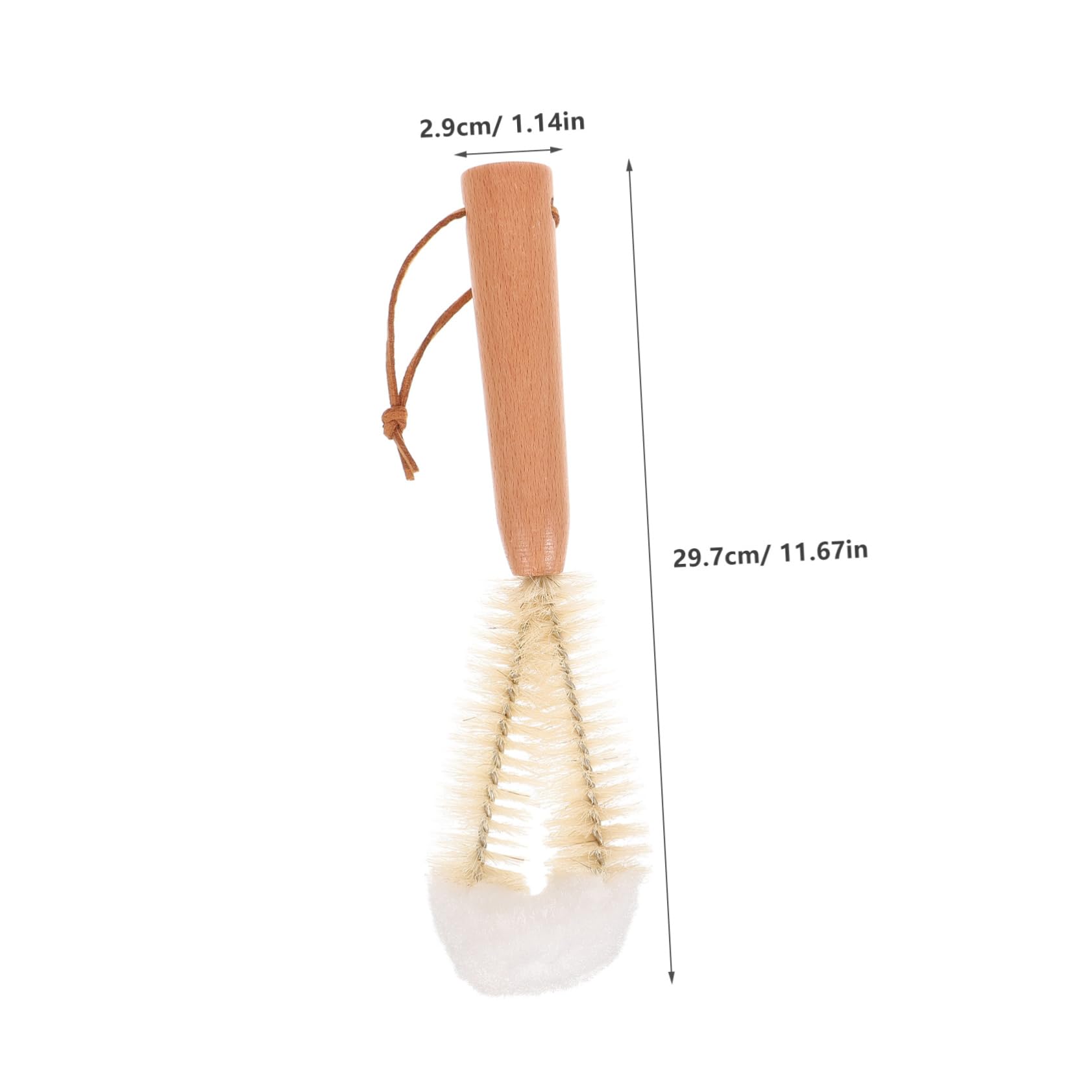 BUTIFULSIC 1pc Soft Bristle Cup Brush Cup Cleaner Bottle Washer Handle Bottle Brush Mom Water Bottle Water Bottle Water Bottle Scrubber Bottle Cleaning Sponges Bottle Solid Wood