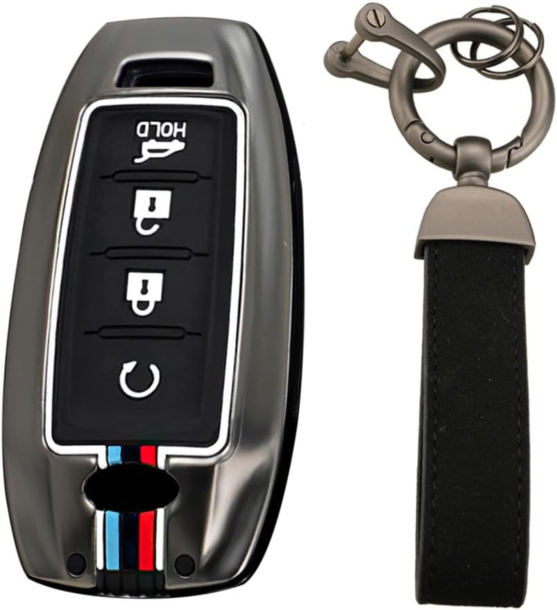 KUNIO Car Key Fob Cover Case Fit for Infiniti Q50 QX60 EX35 FX35 FX50 EX25 Key Protective Cover Keychain Key Holder Key Cover