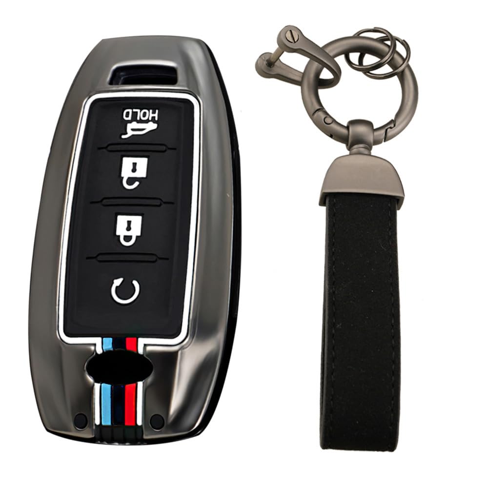 KUNIO Car Key Fob Cover Case Fit for Infiniti Q50 QX60 EX35 FX35 FX50 EX25 Key Protective Cover Keychain Key Holder Key Cover