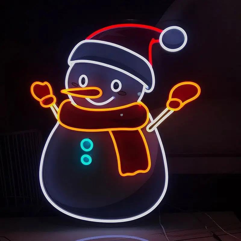 Amazon.co.jp: FINOTI 雪だるま LED ネオンライトサイン クリスマス