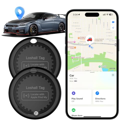 Image of Air Tracker Tag for iOS Device, Bluetooth Smart Key Finder, 2 PCS | Work with Apple Find My Item Locator IP67 Waterproof Global Tracking Device for Car Pet Wallet Backpack Luggage (iOS Only)
