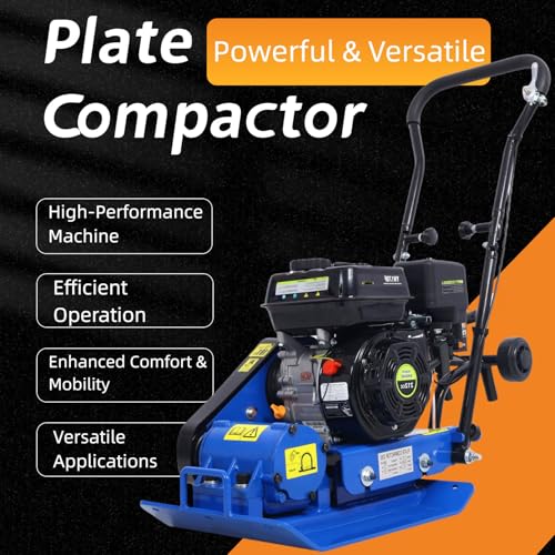 Plate Compactor 212cc 6.5HP Engine, 20\"X14\" Plate, 5600VPM Exciter Speed, 4,800 ft² per Hour, Ideal for Soil & Gravel Compaction, Efficient and Durable - Thumbnail 3