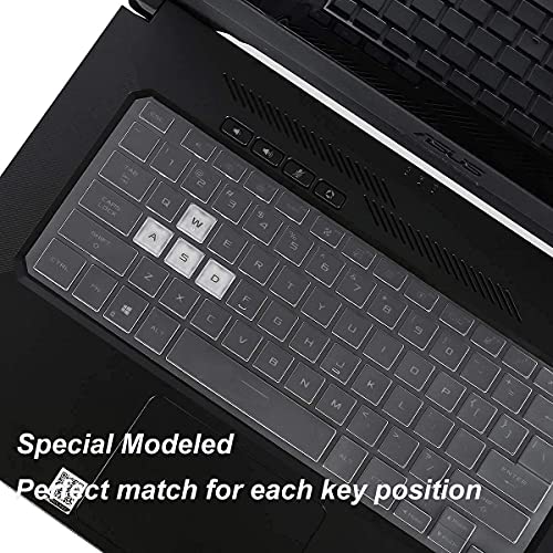 Image of Keyboard Protector Cover for ASUS ROG Zephyrus G15 GA503 GA503QR /QS /QM M16 GU603, 15.6 inch ASUS TUF Dash 15 TUF516PE & TUF Dash F15 FX516PM FX516PR, ROG Flow X13 GV301QH Gaming Laptop -Clear