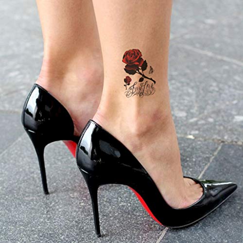 Cargen 8 Sheets Sexy Flower Temporary Tattoos Sexy Tattoos For Women Sexy Cover Up Makeup Fake Tattoo Body Art Sticker Great For Legs Thighs Chest Hips #TOP2