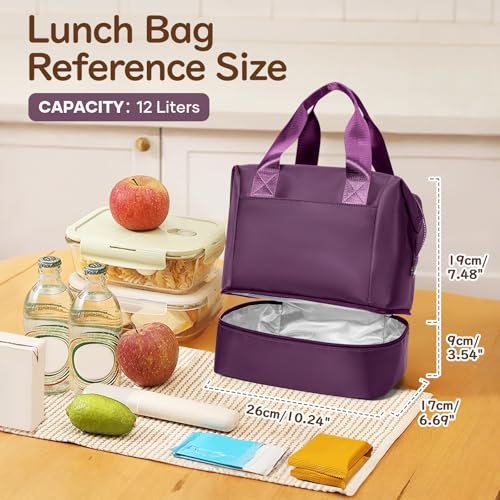 Image of coowoz Lunch Box Insulated Women Lunch Tote Bags Work- Adult LunchBag loncheras para mujer Mens Lunchbox for Picnic,Beach,Office,Travel