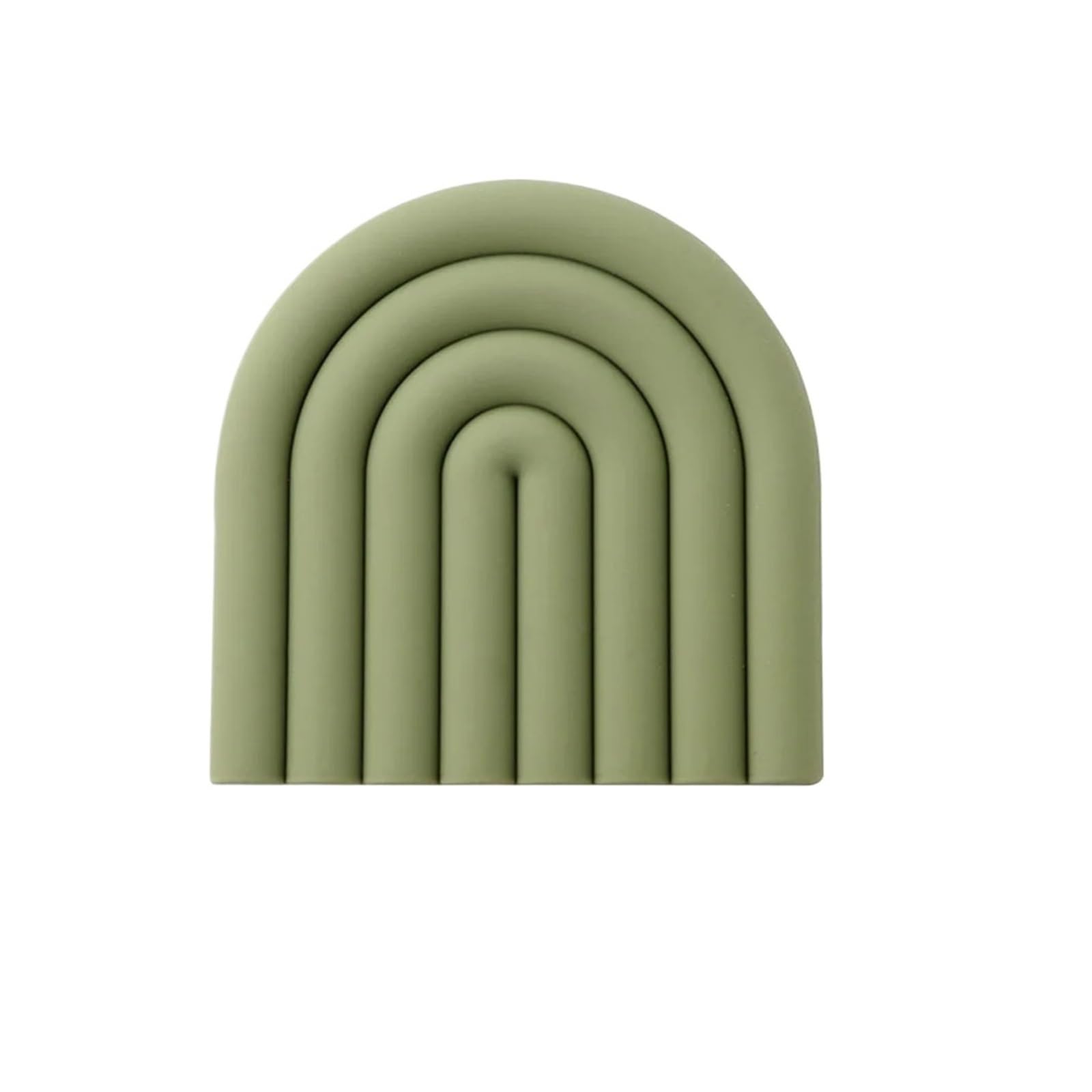 Coasters Rainbow Shape Silicone Table Mat Coaster Hot Dish Insulation Placemat Kitchen Multi Function Pot Heat Resistant(Color01,2PCS)