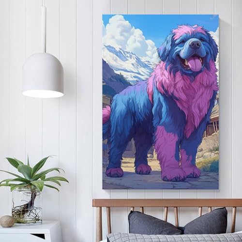 Mastiff tibetano lienzo para transformar paredes vacías de dormitorios modernos 5
