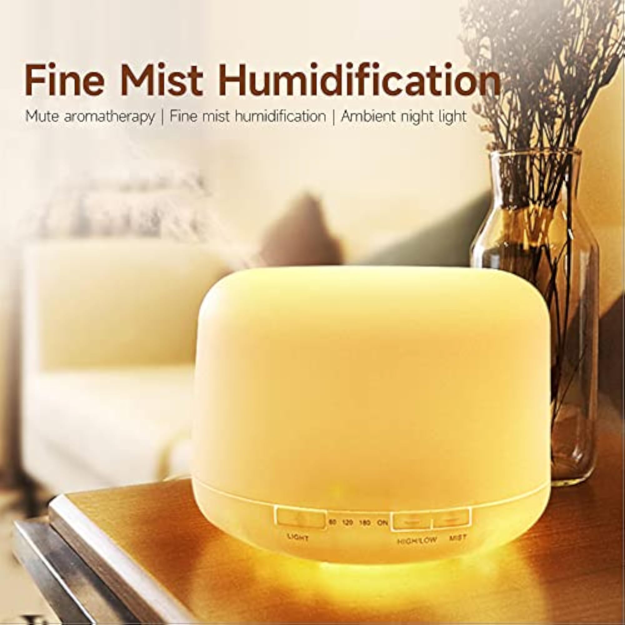 500ml Ultrasonic Air Purifying Humidifier Diffuser