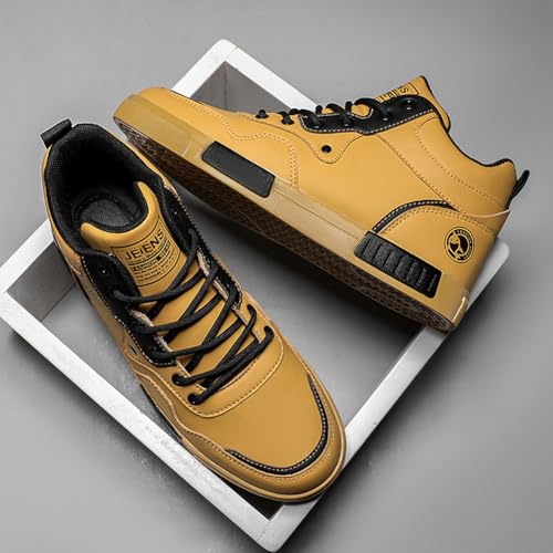 Image of Men's Fashion High Top Chinese Style Skate Sneakers Stylish Comfortable Skateboarding Road Running Walking Shoes