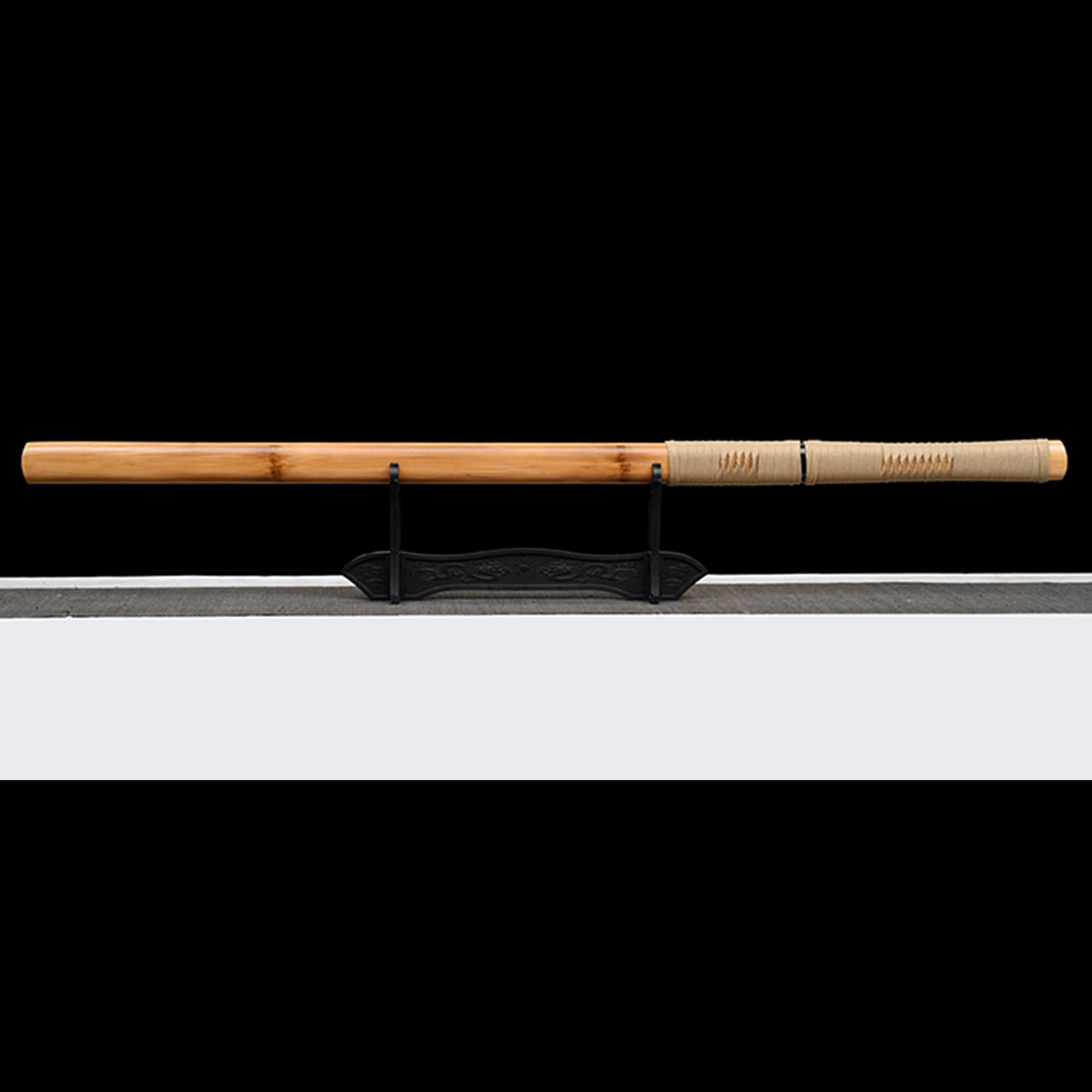Sabre de samouraï en bambou naturel de 100,5 cm,Bokken fait main,sabre droit de samouraï en bois,katana en bois pour l'entraînement au kendo,le cosplay,les accessoires,les cadeaux et la décoration.