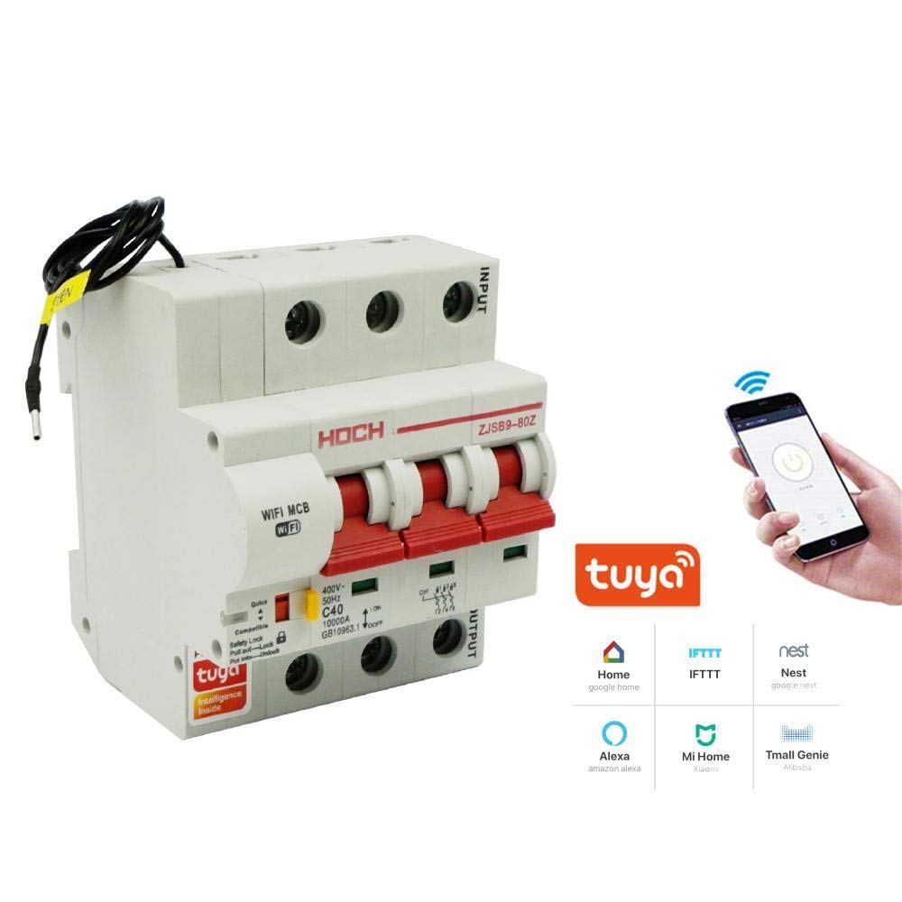 Disjoncteur WIFI Smart Timer Interrupteur à distance avec télécommande EWeLink App Smart Home, 40A, 3P.