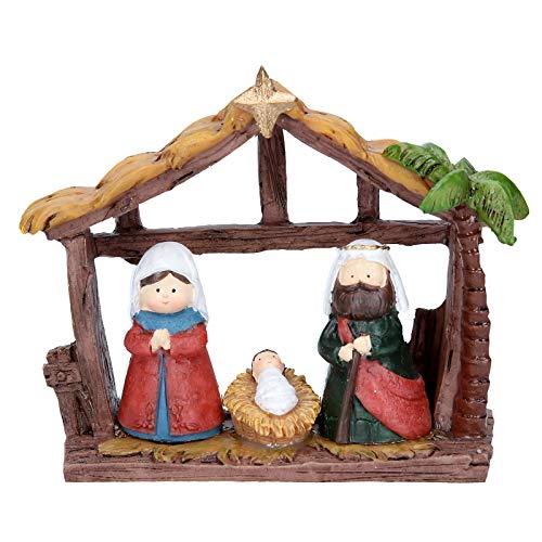 Gisela Graham Resin Children Nativity House Ornament